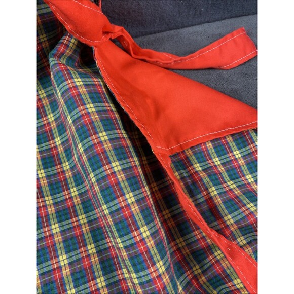 Reindeer Christmas Holiday Double Sided Plaid Red Unisex One Size Fits All - Picture 6 of 7